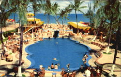 One Of The Beautiful Hotel Pools In Florida (Raleigh Hotel) Miami Beach, FL Postcard Postcard