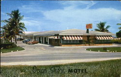 Ocean Shore Motel, On The Ocean at 186th Street On Highway A1A Postcard