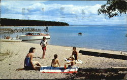 Beach And Harbor Old Mission, MI Postcard Postcard