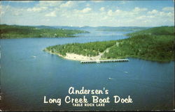 Andersen's Long Creek Boat Dock, On Table Rock Lake Ridgedale, MO Postcard Postcard