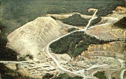 Aerial View Of The Ruberoid Company's Asbestos Mine And Mill, Eden and Lowell Vermont Postcard Postcard