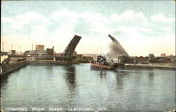 Cuyahoga River Scene Postcard