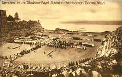 Exercises In The Stadium-Puget Sound Tacoma, WA Postcard Postcard