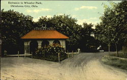 Entrance To Wheeler Park Postcard