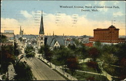 Woodward Avenue, North of Grand Circus Park Detroit, MI Postcard Postcard