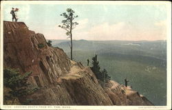 Looking South From Mt. Tom Postcard