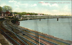 Tyngsboro Bridge And Curve Lowell, MA Postcard Postcard