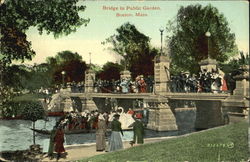 Bridge In Public Garden Boston, MA Postcard Postcard