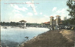 Lake And Band Stand At City Park Denver, CO Postcard Postcard