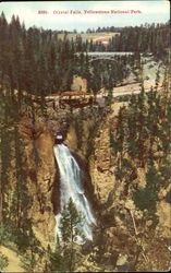 Crystal Falls, Yellowstone National Park Postcard Postcard