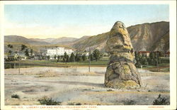 Liberty Cap And Hotel, Yellowstone National Park Postcard