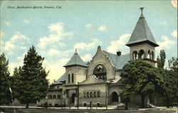 First Methodist Church Fresno, CA Postcard Postcard