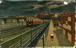 Elevated R. R. From 32Nd St Postcard