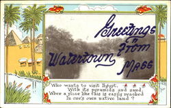 Greetings From Watertown Postcard