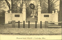 Memorial Arch Cambridge, MA Postcard Postcard