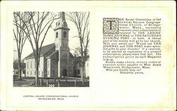 Central Square Congregational Church Bridgewater, MA Postcard Postcard