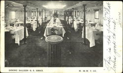 Dinning Saloon S. S. Essex Postcard