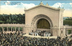 Afternoon Pipe Organ Recital, Balboa Park San Diego, CA Postcard Postcard