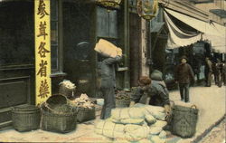 Scene In Chinatown Postcard