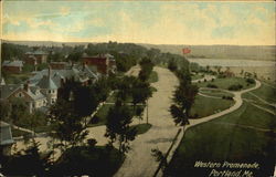 Western Promenade Portland, ME Postcard Postcard