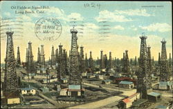 Oil Fields At Signal Hill Long Beach, CA Postcard Postcard