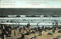 Bathing In The Surf, Oscar Newman Postcard