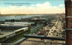 The West Street And North River Piers Postcard