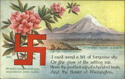 Rhododendron State Flowers & Seals Postcard Postcard