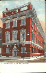 Home Building Of B. P. O. Elks Philadelphia, PA Postcard Postcard