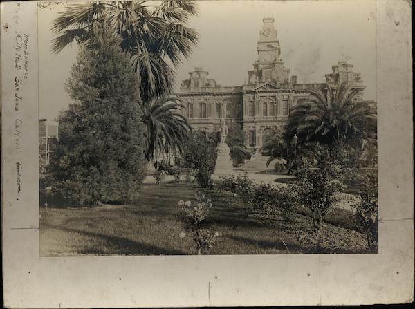 Rare Original Art - Main Entrance to City Hall #1644 San Jose California