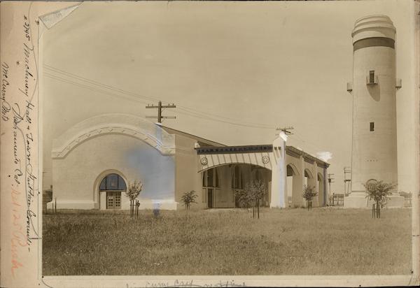 Rare Original Postcard Art - Machinery Hall And Tower, State Fair Grounds Sacramento California