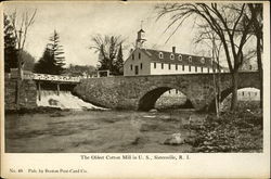 The Oldest Cotton Mill in US Postcard