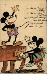 Mickey and Minnie Mouse Disney Postcard Postcard