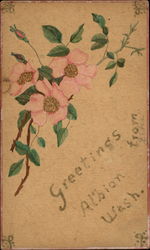 A Sprig of Pink Flowers Postcard Postcard