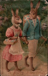 Rare German Bunnies Squeaker Postcard