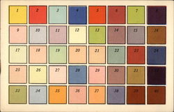 Rare FULLCOLOR Color Chart Advertising Postcard Postcard