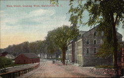 Main Street Looking West, Slatersville Postcard