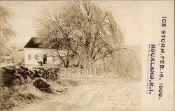 Ice Storm, Feb. 16, 1909, Rockland Scituate, RI Postcard Postcard