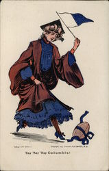 Columbia University College Girl Postcard