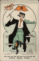 Syracuse College Girl Postcard