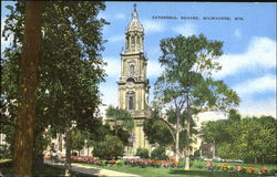 Cathedral Square Milwaukee, WI Postcard Postcard