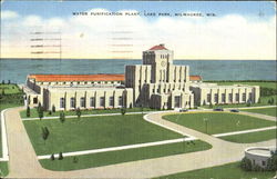 Water Purification Plant, Lake Park Milwaukee, WI Postcard Postcard