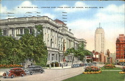 Looking East From Court Of Honor, W. Wisconsin Ave Milwaukee, WI Postcard Postcard