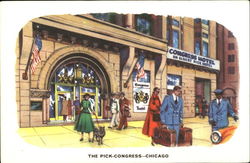 The Pick-Congress, Michigan Avenue at Congress Street Postcard