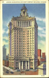 London Guarantee And Accident Company Building, South End of Plaza, Michigan Blvd. Bridge. Chicago, IL Postcard Postcard