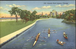 Lincoln Park Lagoon Chicago, IL Postcard Postcard