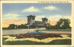 Shelter House, Swope Park Postcard