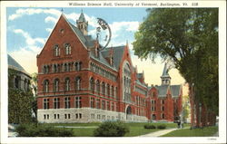 Williams Science Hall, University of Vermont Postcard