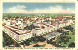 New Government Buildings On Constitution And Pennsylvania Avenues Triangle Postcard