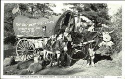 Orville Ewing Of Pritchett Colorado And His Touring Menagerie Postcard